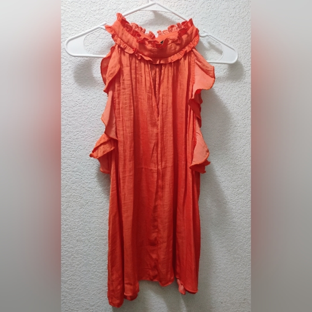 Sleeveless Ruffled Blouse